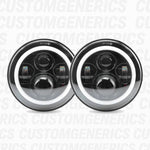 NA Miata Halo LED 7" Headlights (Pair)  Plug N' Play
