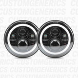 NA Miata Halo LED 7" Headlights (Pair)  Plug N' Play